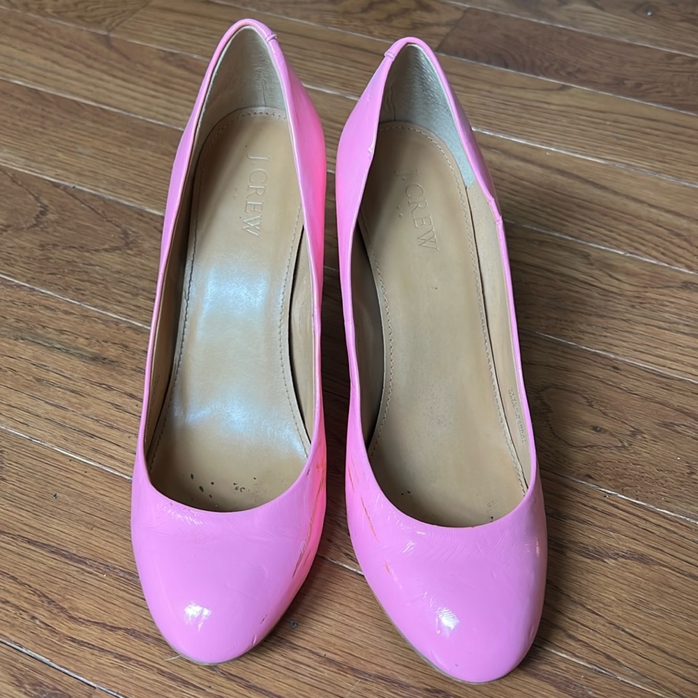 J. Crew neon pink heels